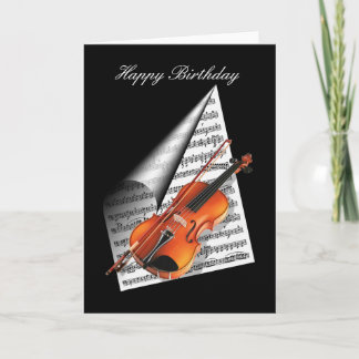 Carte Feuillet violon et musique
