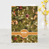 Carte Feux d'arbre de Noël, voeux de Noël (Fleur jaune)