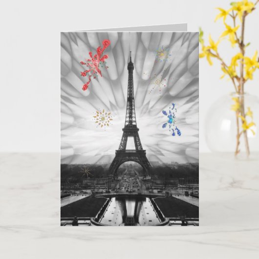 Carte Feux d'artifice ! (Fleur jaune)