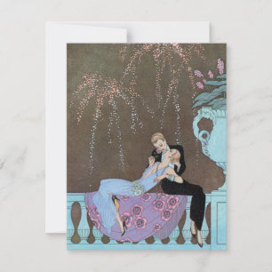 Carte Feux d'artifice Art Déco vintage Le Feu, George Ba