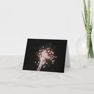 Carte Feux d'artifice bleus et blancs