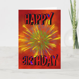 Carte Feux d'artifice d'anniversaire
