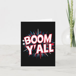 Carte Feux d'artifice du 4 juillet Boom patriotique Yall