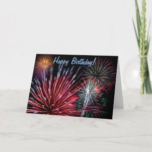 Carte Feux d'artifice, joyeux anniversaire !