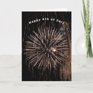 Carte feux d'artifice pour 4 juillet