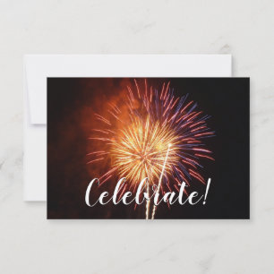 Carte Feux d'artifice Rouges, Blancs et Bleus I Patrioti