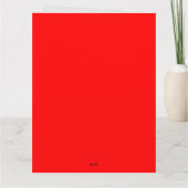 Carte Feux de Noël, baubles, cadeaux et coq (Dos)