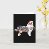 Carte Feux de Noël Berger Australien Chien mignonne (Fleur jaune)