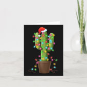 Carte Feux de Noël Cactus Lover Drôle cadeaux de Noël po (Devant)