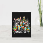 Carte Feux de Noël Donk Les Halls Donkeys de Noël (Devant)