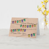 Carte Feux de Noël et voeux du Nouvel An (Fleur jaune)