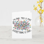 Carte Feux de Noël Je vais bien Tout va bien Noël (Fleur jaune)