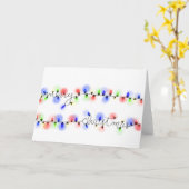 Carte Feux de Noël uniques Joyeux Noël (Fleur jaune)