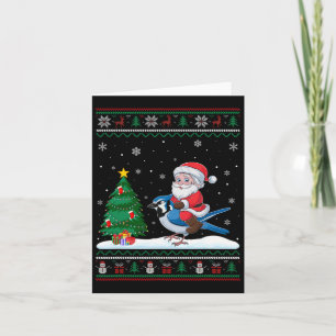 Carte Feux Noël Arbre Lumières Noël Père Noël Riding Ble