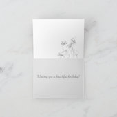 Carte Février Anniversaire Iris Mois de naissance Violet (Intérieur)