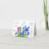 Carte Février Anniversaire Iris Mois de naissance Violet (Devant)