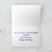 Carte Février Anniversaire Violets sauvages (Intérieur)