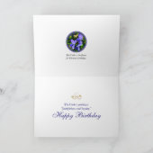 Carte Février Belle Violette Bleue Anniversaire (Intérieur)