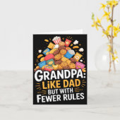 Carte Fewer Rules Funny Grandpa  (Fleur jaune)
