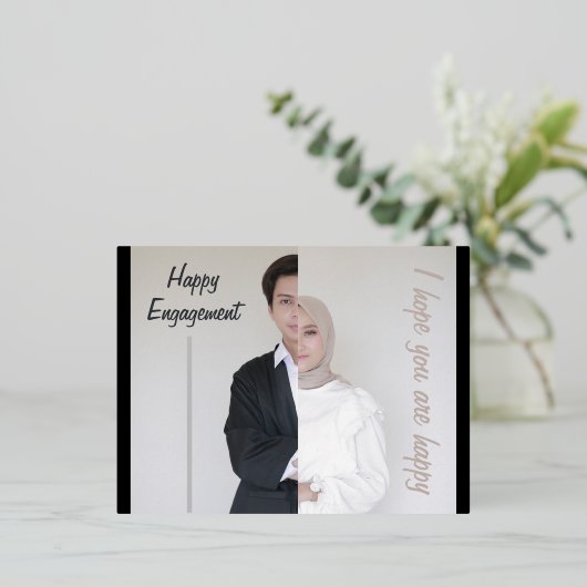 Carte fiançailles (Debout devant)