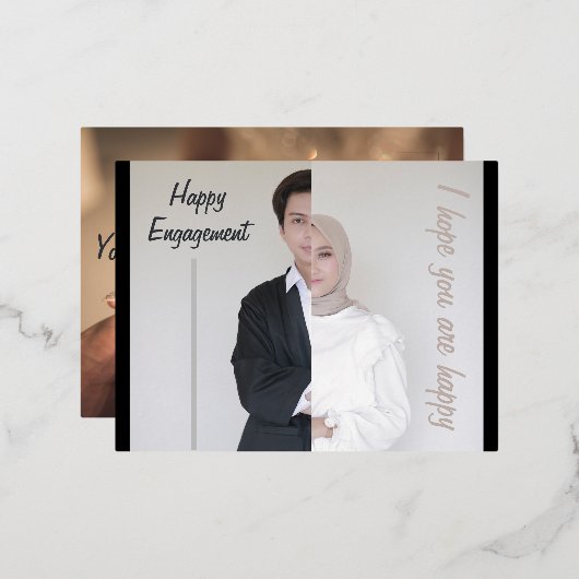 Carte fiançailles (Recto/Verso)