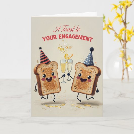 Carte fiançailles (Fleur jaune)