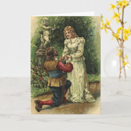 Carte fiançailles (Fleur jaune)