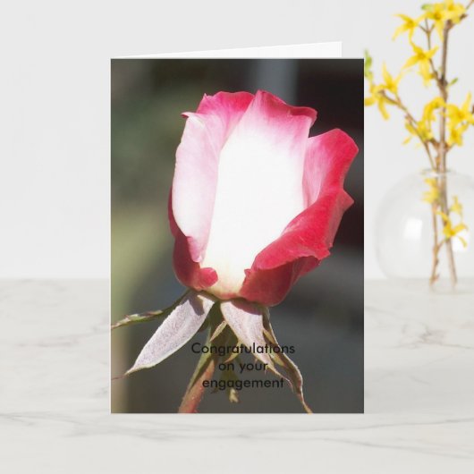 Carte Fiançailles (Fleur jaune)