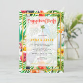 Carte Fiançailles 311 Aquarelle Tropical Parrot (Debout devant)