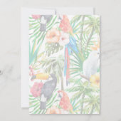 Carte Fiançailles 311 Aquarelle Tropical Parrot (Dos)