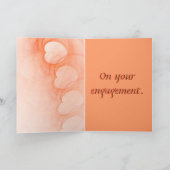 Carte Fiançailles Abstrait Orange (Intérieur)