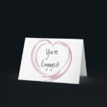 Carte Fiançailles abstrait rose de coeur<br><div class="desc">Envoyez meilleurs voeux pour une vie de l'amour avec la carte romantique de fiançailles de coeur d'abrégé sur rose. Si vous voudriez ajoutez une note personnelle des félicitations à l'intérieur pour créer votre propre carte faite sur commande de fiançailles. Cette jolie et contemporaine carte de voeux faite sur commande de...</div>