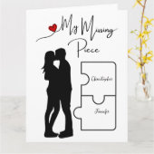 Carte Fiançailles | Anniversaire | Pièce manquante True (Fleur jaune)