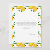 Carte Fiançailles au citron méditerranéen (Dos)