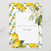 Carte Fiançailles au citron méditerranéen (Devant / Derrière)