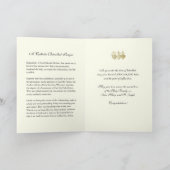 Carte Fiançailles catholiques fleurs de mariage (Intérieur)