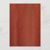Carte Fiançailles d'art textile en cuir et daim (Dos)