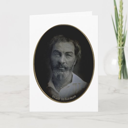 Carte Fiançailles de Walt Whitman et citation de mariage (Devant)