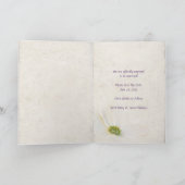 Carte Fiançailles enregistrer la fleur de date (Intérieur)