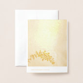 Carte fiançailles Gold Small Invitation (Derrière avec enveloppe)