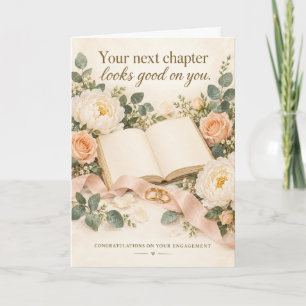Carte Fiançailles Livre Floral Romantique Nouveau Chapit