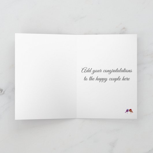 Carte fiançailles/Mariage - Félicitations à... (Intérieur)