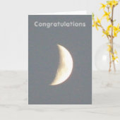 Carte Fiançailles personnalisable Lune (Fleur jaune)