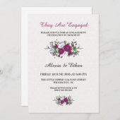 Carte Fiançailles romantique (Devant / Derrière)