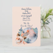 Carte Fiançailles sur la lune (Debout devant)