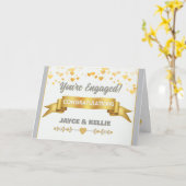 Carte Fiançailles sur mesure sincères  (Fleur jaune)