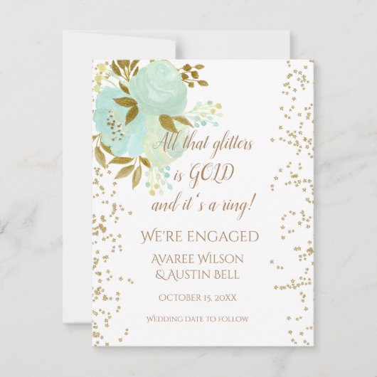 Carte Fiançailles Toutes ces parties scintillant sont en (Devant)