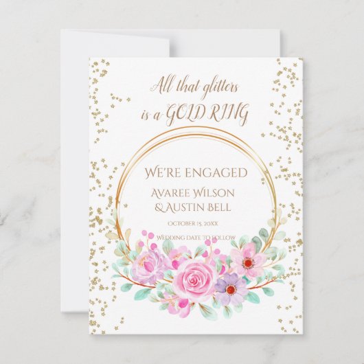 Carte Fiançailles Toutes ces parties scintillant sont un (Devant)