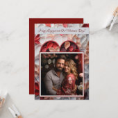 Carte Fiançailles Valentine's Day Lovecore Personnalisé  (Devant/Arrière en situation)