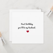 Carte fiance amour romantique coeur mignon heureux anniv (Devant/Arrière en situation)